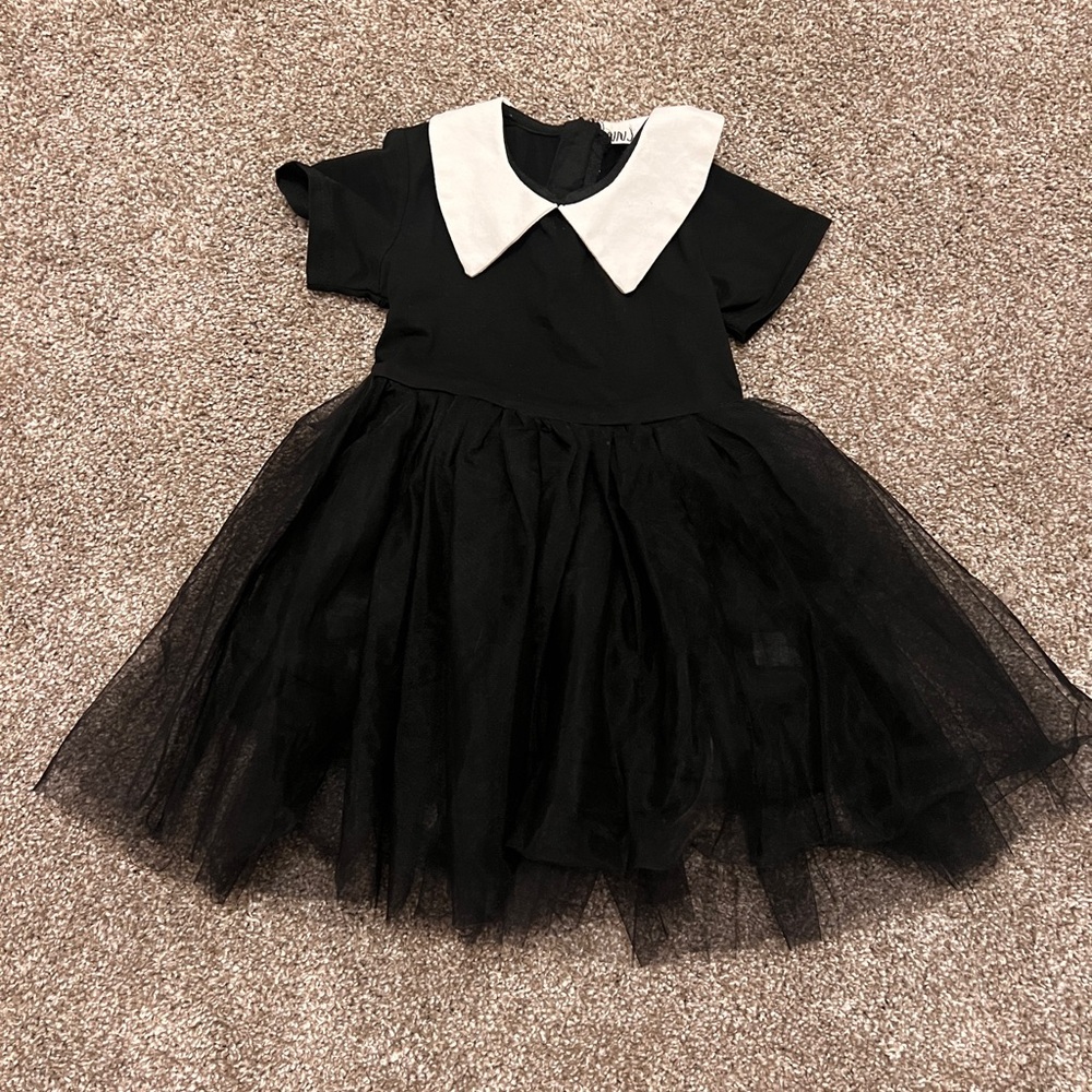 Black Dress with White Collar